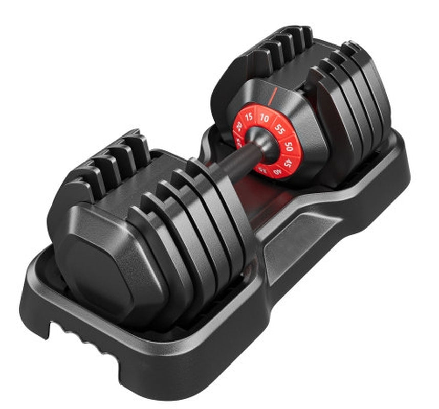 Adjustable Dumbbell Set, 10 in 1 Free Dumbbell for Men and Women, Black Dumbbell for Home Gym, Full Body Workout Fitness, Fast Adjust by Turning Handle 10 Gears55 LB